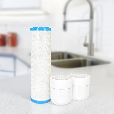 Faucet & Two In-Line Shower Water Filter Refills